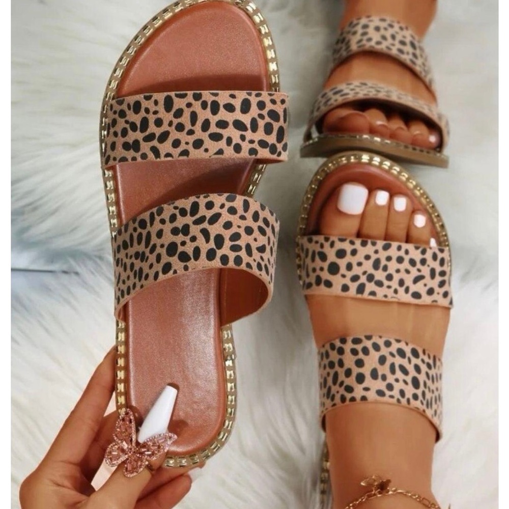 BRAND NEW leopard print sandals